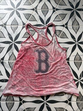 Touch by Alyssa Milano Red burnout Boston Red Sox Racerback Tank
